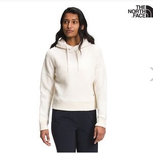 NWT Women's NorthFace White Fleece Cropped Hoodie